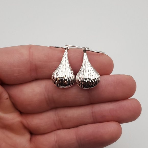 Jewelry - 925 Sterling Silver Cool Pattern And Shape Dangle Earrings